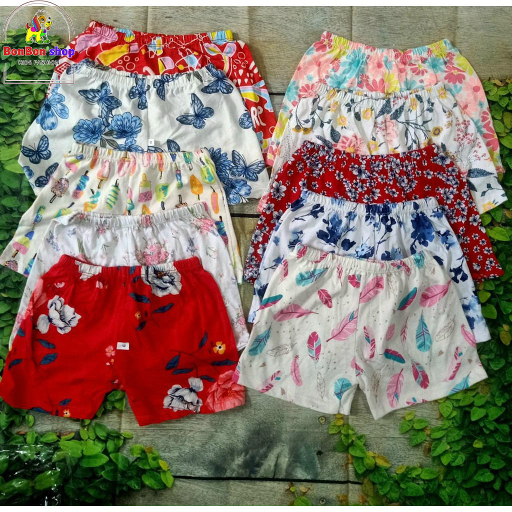 (GIÁ RẺ VÔ ĐỊCH) LỐ 10 quần đùi cotton bozip cho bé trai và gái- Quần chục cotton chất mát, thấm mồ hôi màu ngẫu nhiên