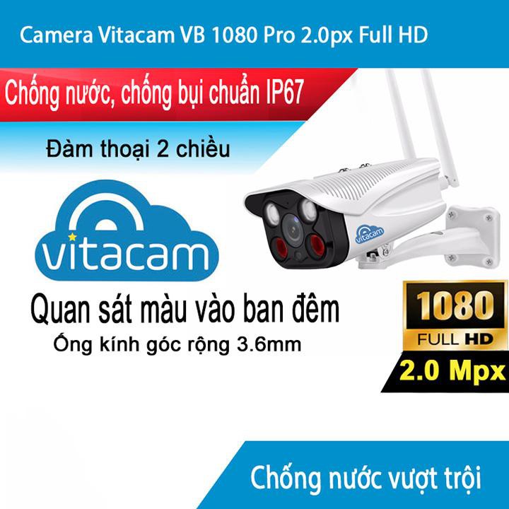 Camera IP ♥️FREESHIP♥️ Model Vitacam VB1080 Pro 2.0mp ngoài trời