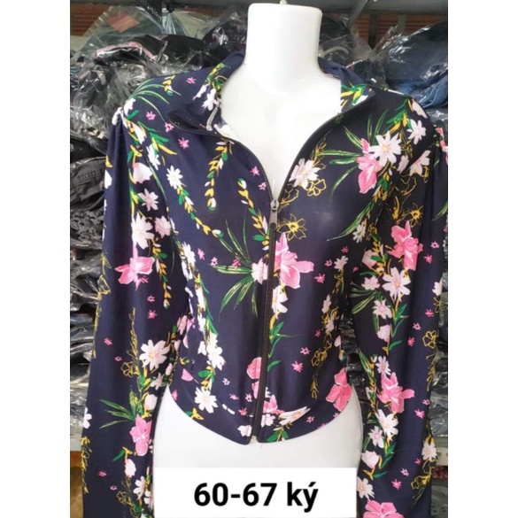 Áo khoác chống nắng thun aty đẹp có khoá kéo