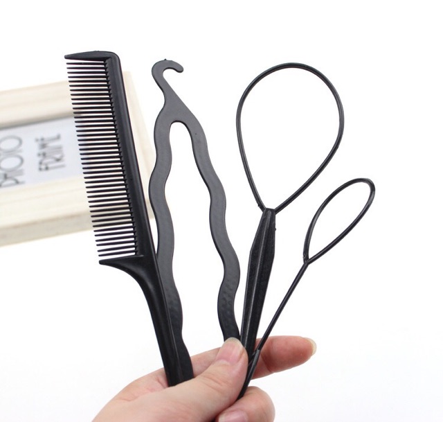 Phụ kiện tóc nữ bộ dụng cụ tạo kiểu tóc,dụng cụ rút tóc,búi tóc tròn,dụng cụ tết tóc