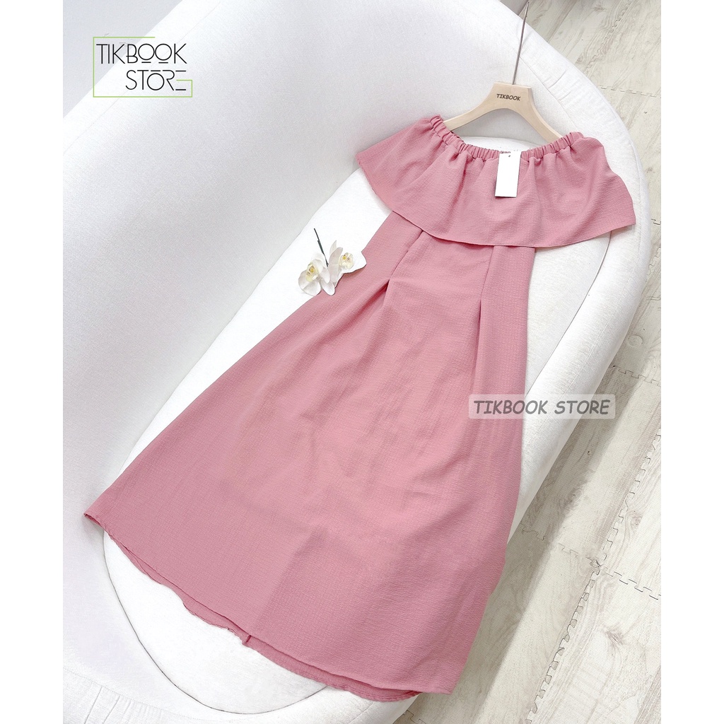 CÓ SẴN - Váy dài trễ vai mùa hè hot trend - Tikbook Store