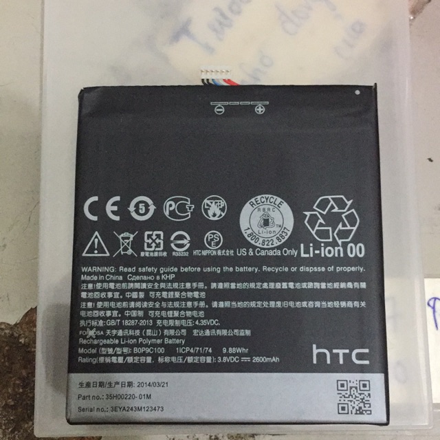 Pin htc desire 816 xịn