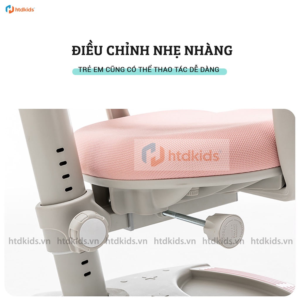 (TẶNG BỌC GHẾ) Ghế  ngồi học thông minh chống gù lưng cho bé HTDkids CH480