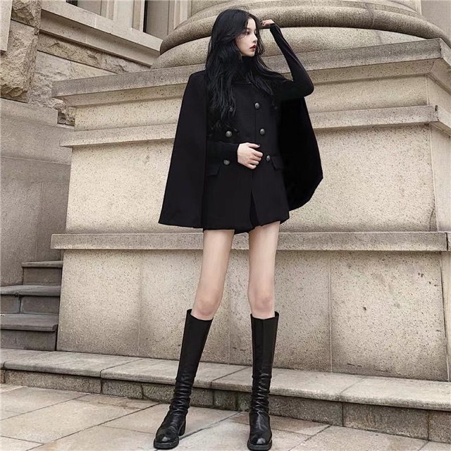 Order- Áo dạ cape hot trend - có feedback khách kèm clip sản phẩm