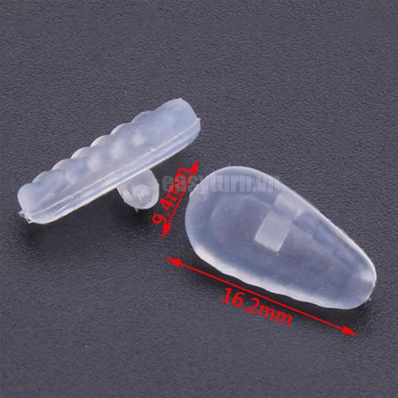 EASY 10*Silicone Air Chamber Nose Pads For Glasses Eyeglasses Sunglasses Screw Push