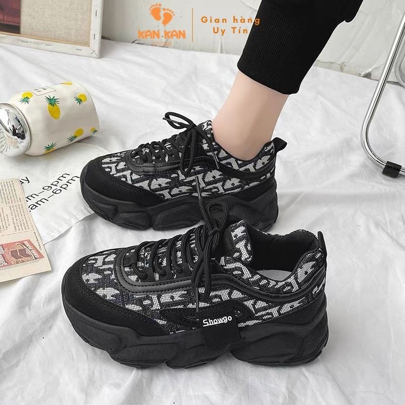 Giày Nữ Thể Thao Sneaker Trắng Độn Đế Cao Hàn Quốc KanKanStore KA053