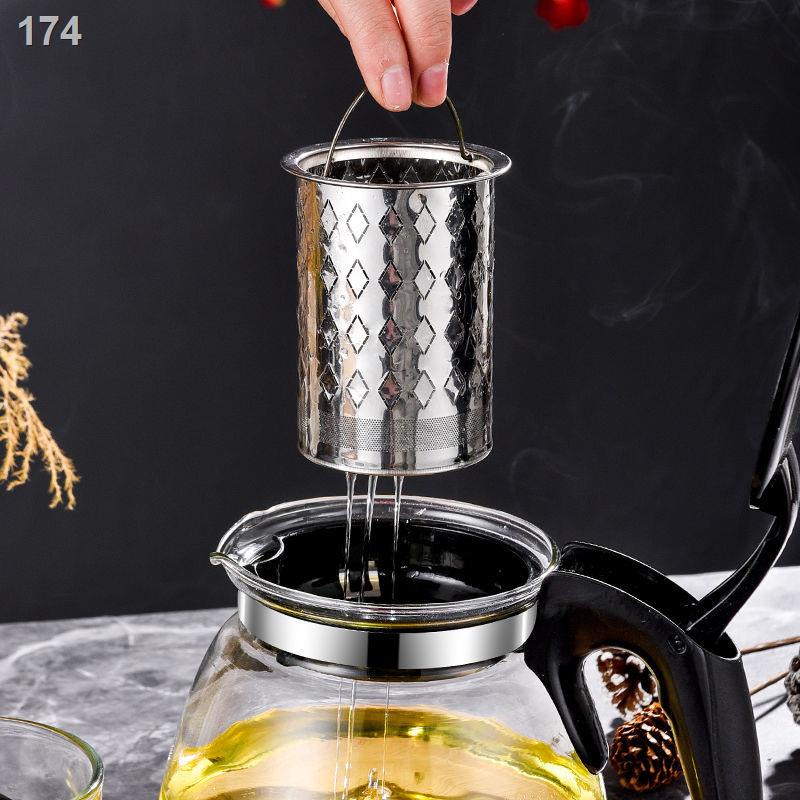 [bán chạy]Ấm trà hoa thủy tinh dày chịu nhiệt 304 bộ lọc pha đa năng có thể tháo rời tế bình sức khỏe