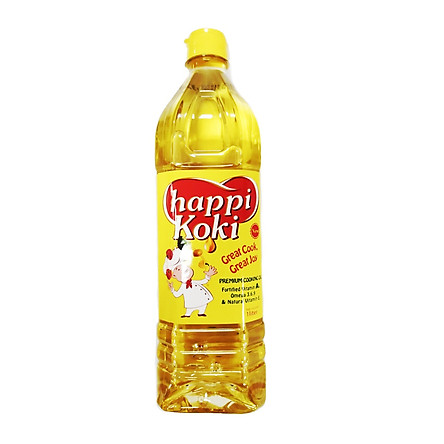 [FreeShip] DẦU ĂN HAPPY KOKI 1L