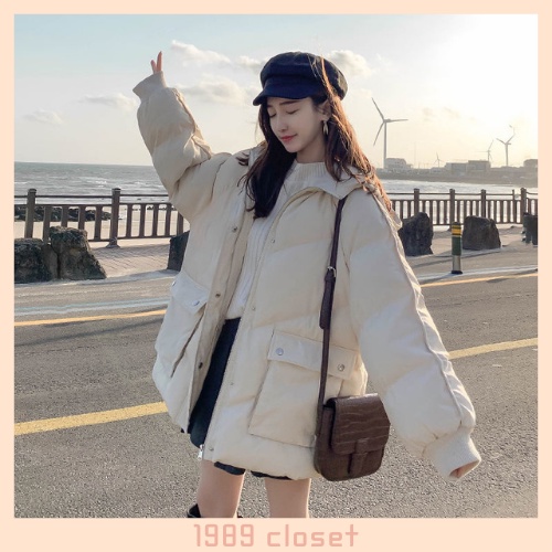 Áo Phao Nữ Túi Hộp hàng Quảng Châu mẫu mới 2021