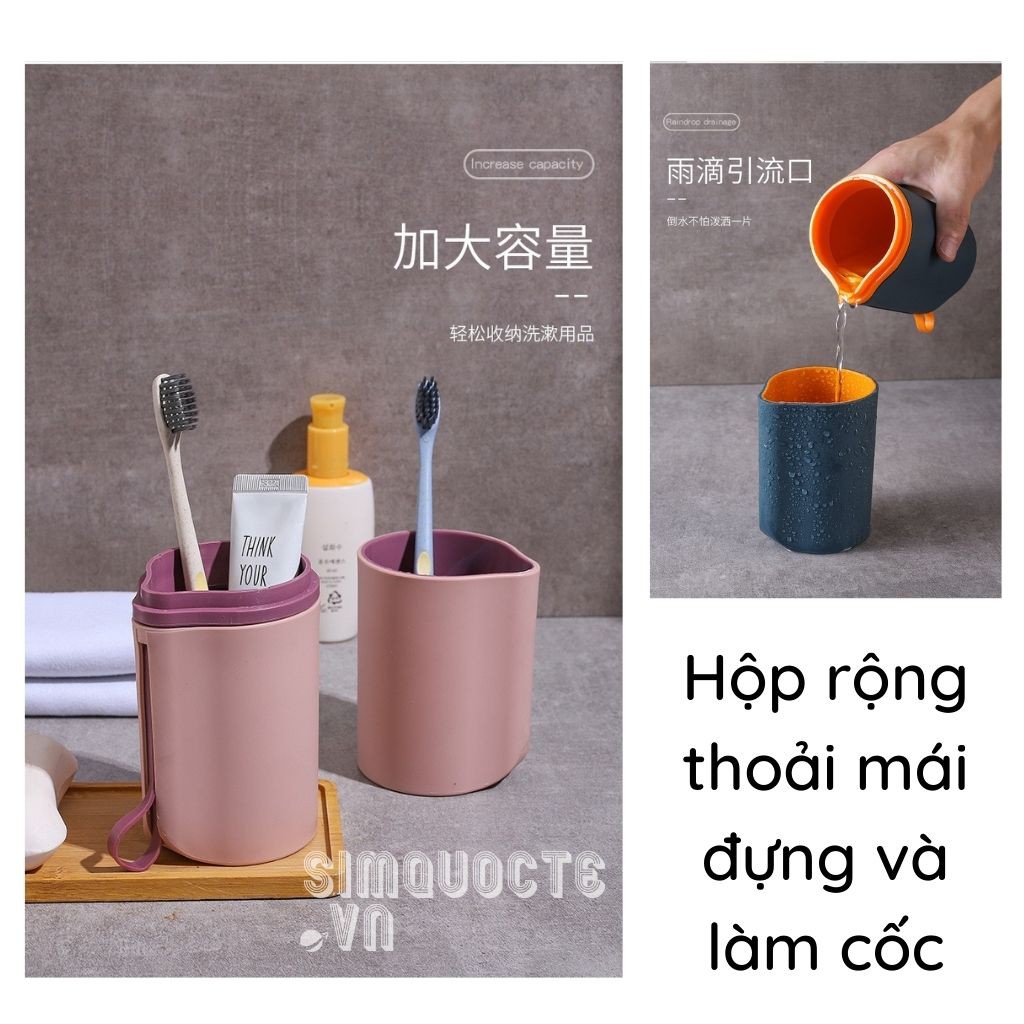 Hộp đựng bàn chải có thể làm cốc tiện dụng