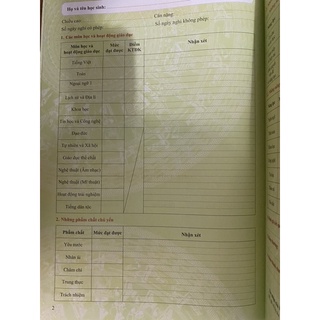Học Bạ Tiểu Học Thông Tư 27/2020 ( 29,6x20,5Cm)