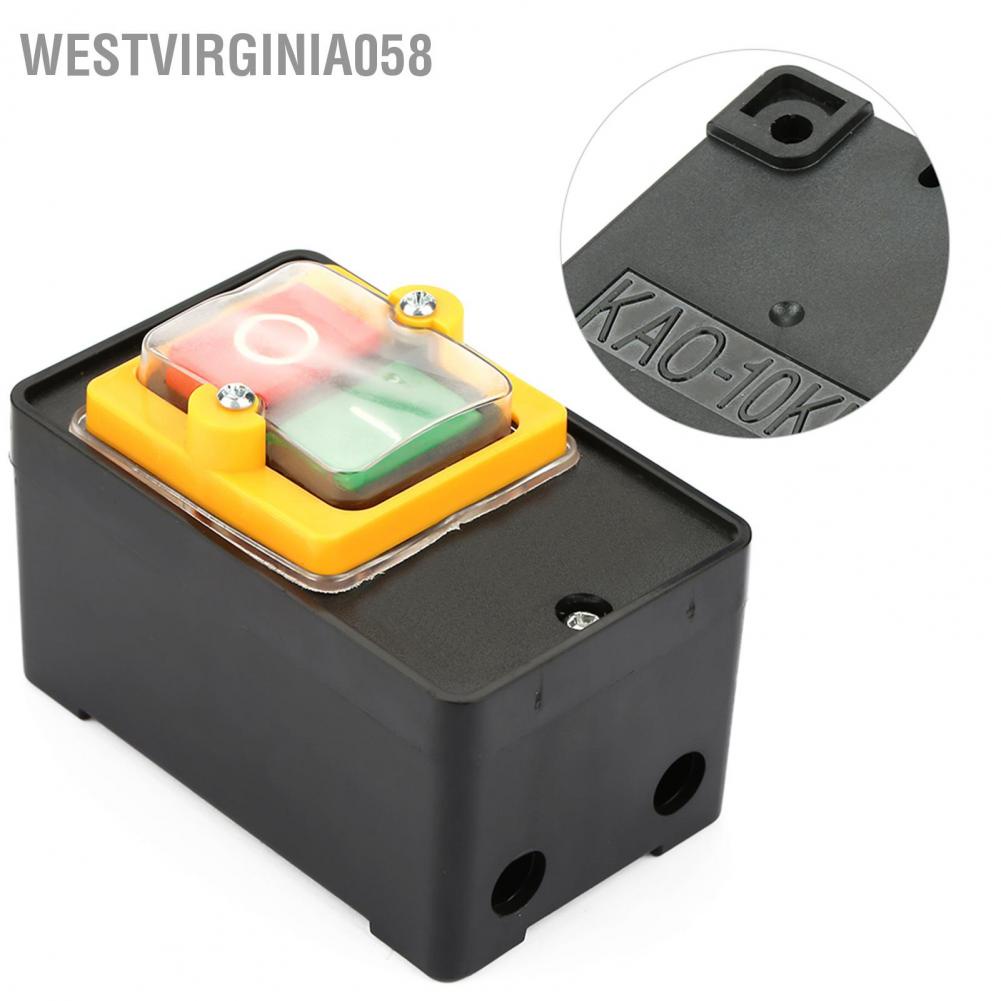 Westvirginia058 AC220V/380V 10A  Waterproof ON/OFF Pushbutton Switch Push Button