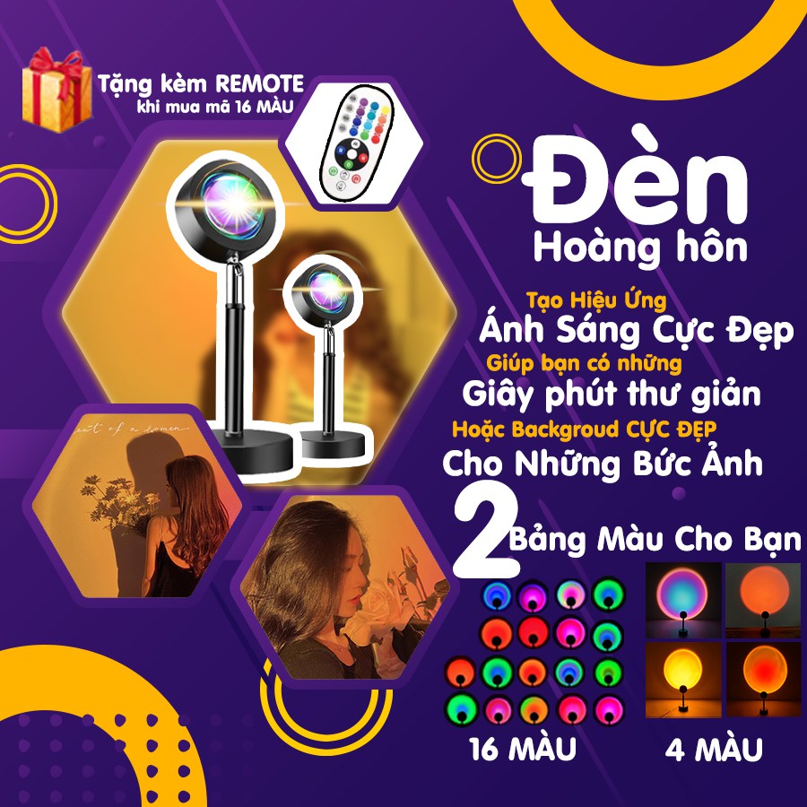 Đèn Led Hoàng Hôn, Cầu Vồng, Mặt Trời, RainBow Hot Tiktok 2021 Quay Phim, Livesteam, Chụp Ảnh Tiktok