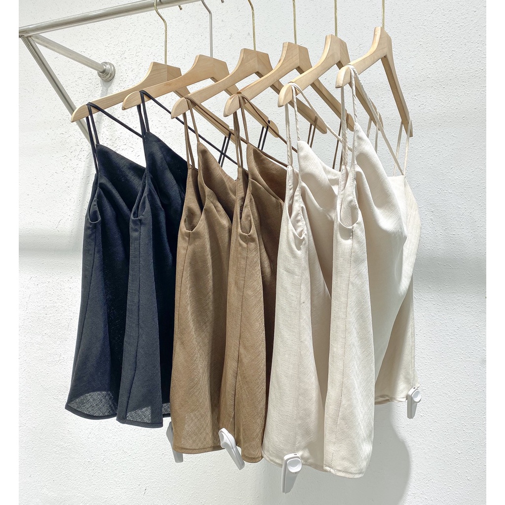 Áo hai dây xéo xếp ngực , Peace House Clothing