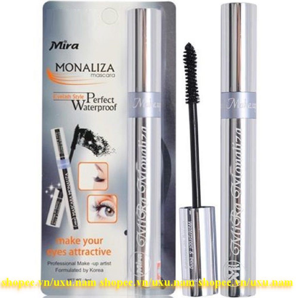 Mascara 9Ml Mira Monaliza Làm Dài Và Cong Mi Không Lem Chính Hãng.