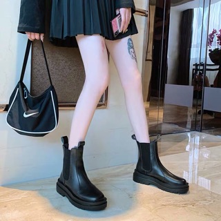 (Order) Boots da trơn đế cao cổ chun Hàn Quốc (ảnh thật +video)