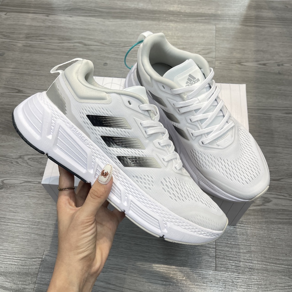 giày thể thao chạy bộ, giày tập gym, giày bouce trắng bản cao cấp nam ảnh thật tự chụp+freeship