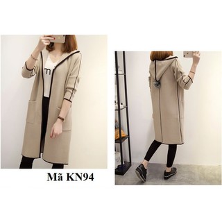 Áo khoác nỉ cardigan nữ mỏng có mũ KN94, KN95