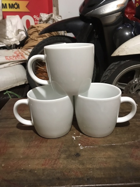 Combo 10 bộ cốc đĩa cacao hàng gốm sứ Bát Tràng