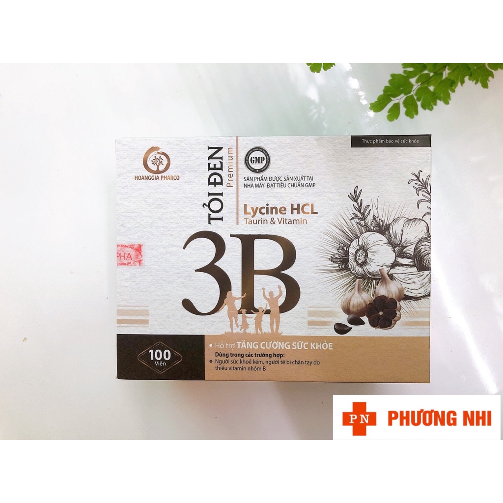 [CHÍNH HÃNG] 3B TỎI ĐEN PREMIUM - HỖ TRỢ TĂNG CƯỜNG SỨC KHỎE DÙNG CHO NGƯỜI SỨC KHỎE KÉM, TÊ BÌ CHÂN TAY