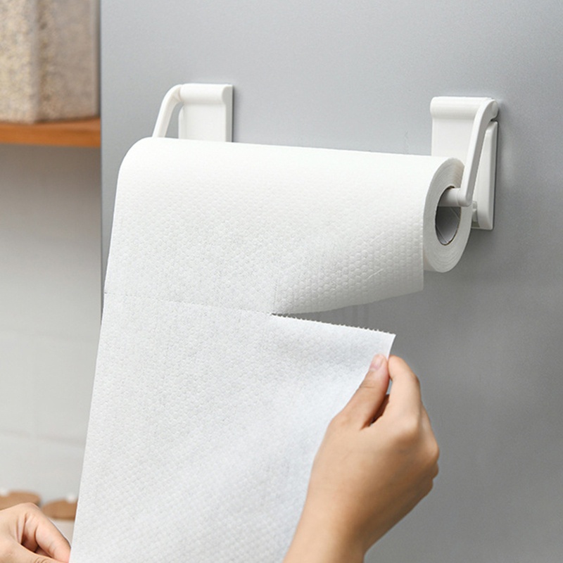 Giá Đỡ Cuộn Khăn Giấy Từ Tính Bằng Nhựa Tiện Dụng Cho Nhà Bếp