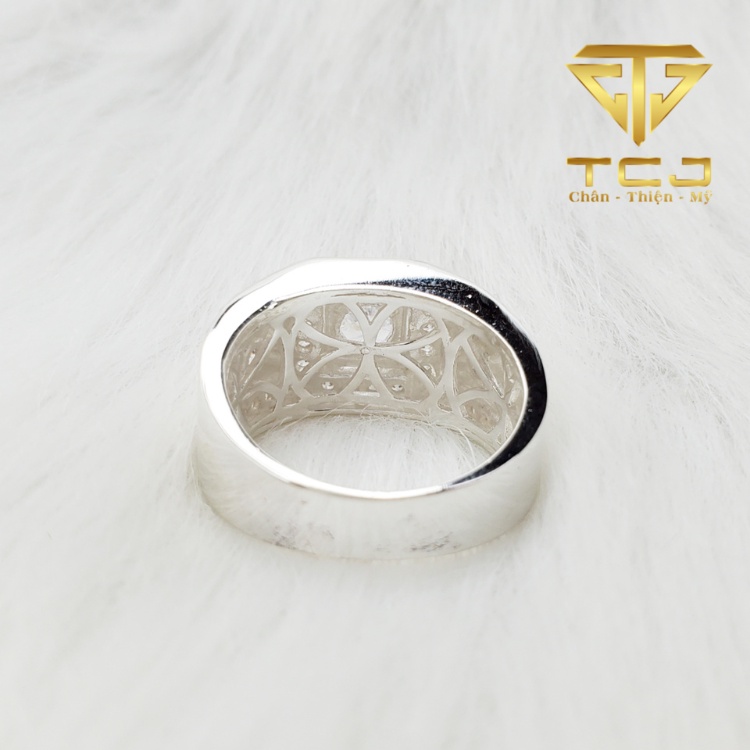 Nhẫn nam bạc ý 925 thiết kế 3D cao cấp RM0227 Trang sức Toàn Cầu TCJ