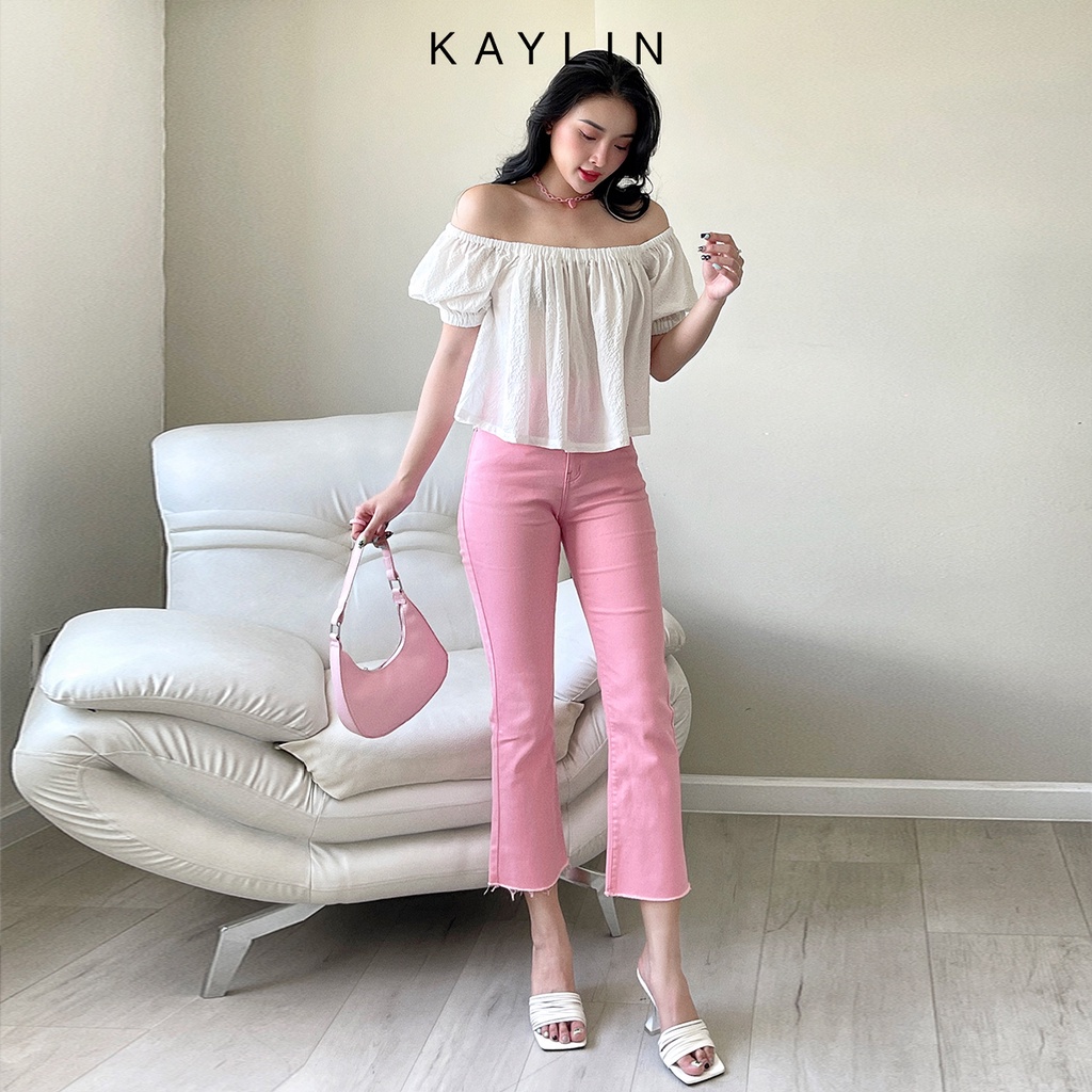 Quần Jean suông màu N1728 - KAYLIN