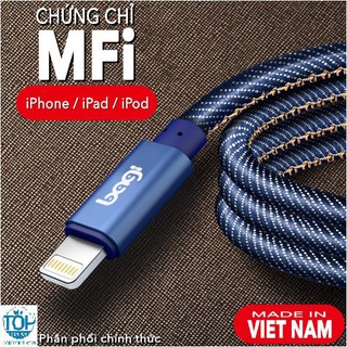 Dây Sạc iPhone Bọc Da Tiêu Chuẩn MFI – Tiêu Chuẩn Của Apple - CB-MFI - Chính Hãng Bagi