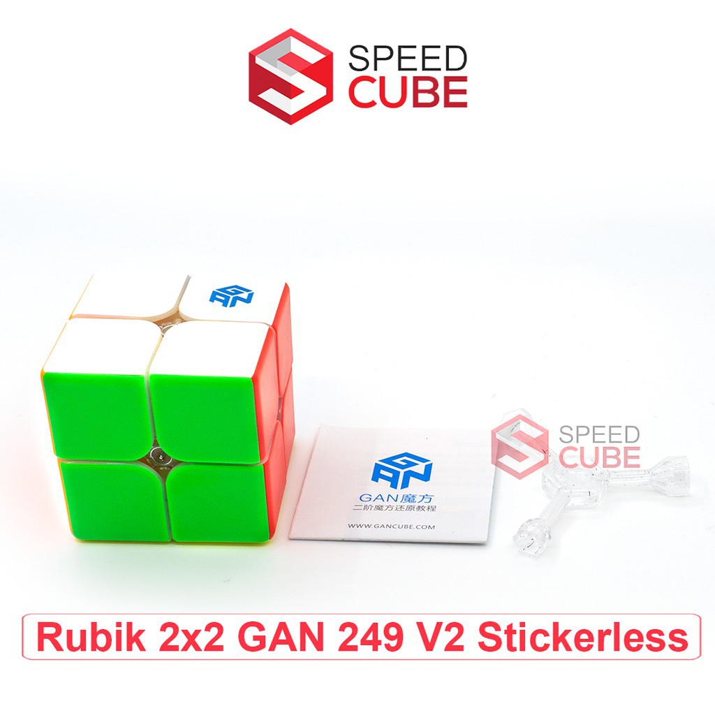 Rubik 2x2 GAN  249V2 / 249V2 M Stickerless/ Viền đen Chính hãng Gan