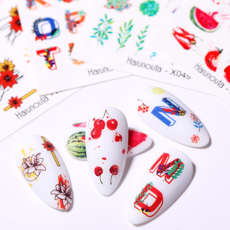 Miếng nhãn dán trang trí móng tay BORN PRETTY họa tiết hoa sáng tạo