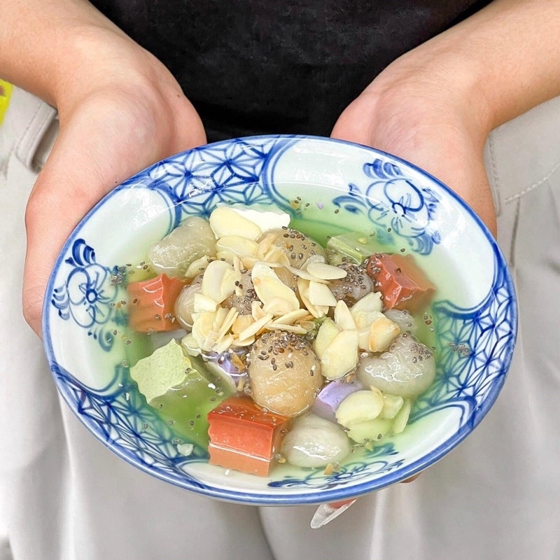 SET CHÈ KHÚC BẠCH SẴN KO CẦN SỮA 15 BÁT 4 NGUYÊN LIỆU