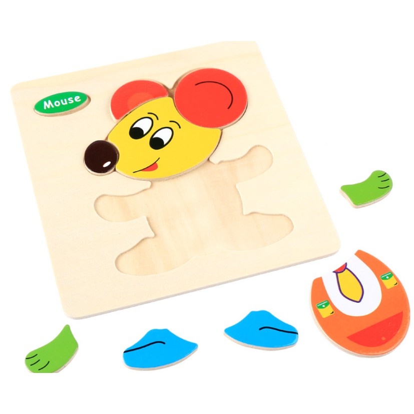 Combo 10 tranh gỗ nổi 3D nhiều hình cho bé vui chơi_ Đồ chơi gỗ cho bé giá rẻ an toàn