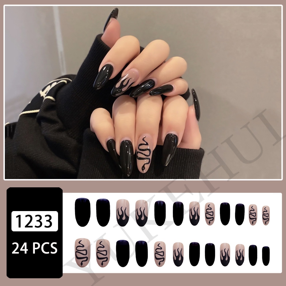 1233 bộ móng tay giả set móng giả trong suốt móng tay giả đính nơ móng tay giả dài vuông set 24 móng tay giả  móng giả thiết kế    bộ móng tay giả kèm keo móng giả thiết kế