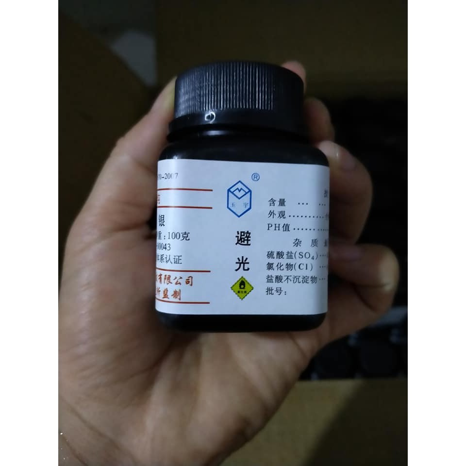 Hoá Chất Bạc Nitrat Silver Nitrate - AgNO3 99.8% - Lọ 100g