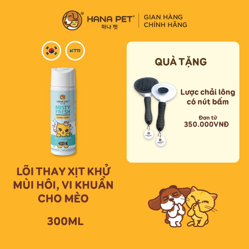Lõi xịt khử mùi thay thế Misty Fresh cho mèo 300ml - Hana Pet Việt Nam