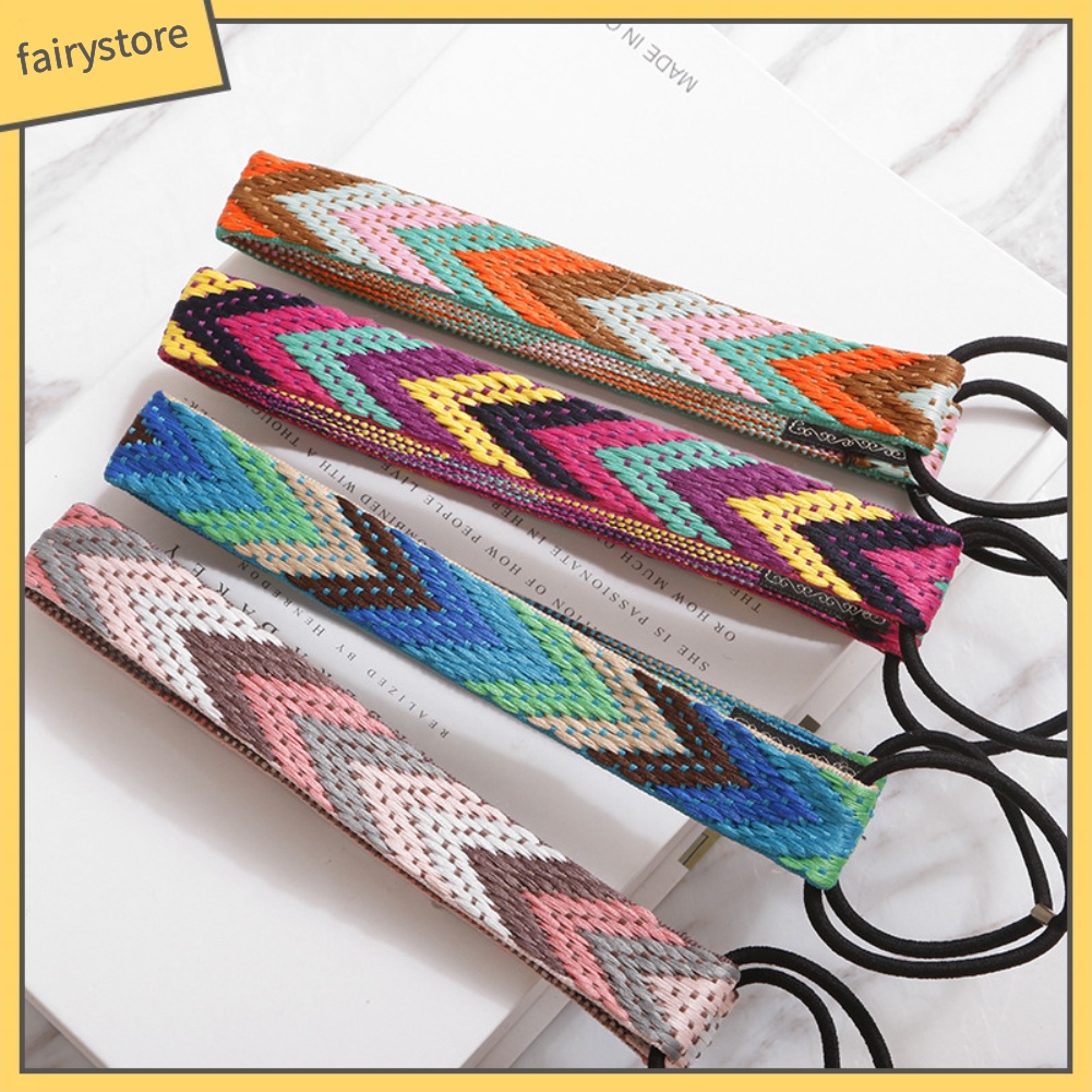 Băng Đô Bện Dây Co Giãn Phong Cách Boho Cho Nữ