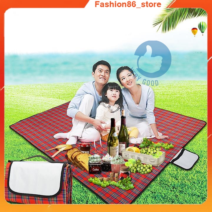 [BẢO HÀNH] Thảm dã ngoại du lịch đi biển, bạt trải picnic cắm trại đi phượt kết hợp tập yoga gấp gọn sọc kẻ caro giá rẻ | BigBuy360 - bigbuy360.vn