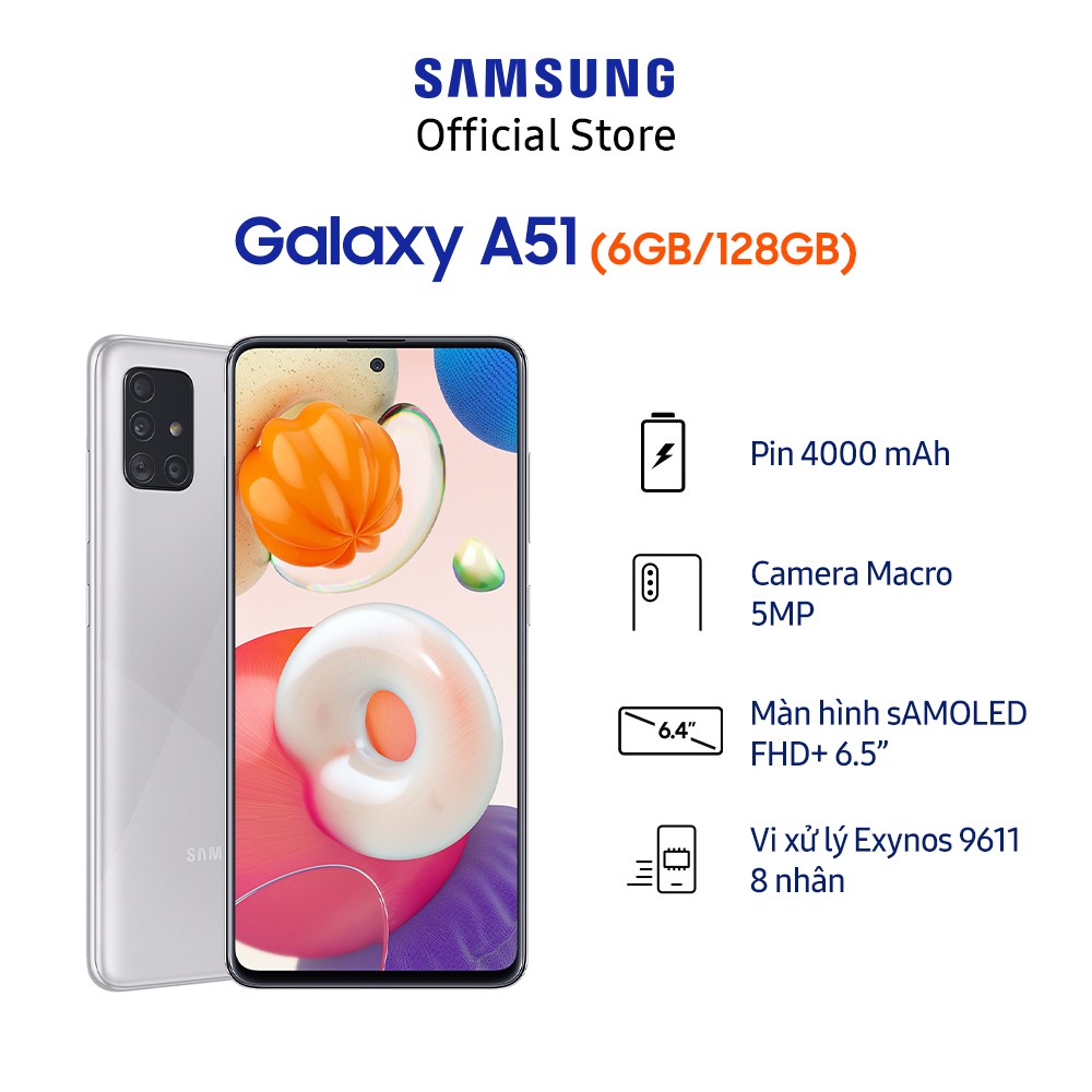 Điện thoại Samsung Galaxy A51 (128GB/6GB)- Hàng chính hãng