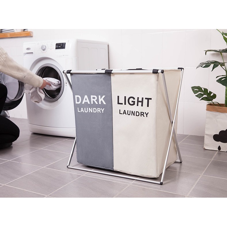 Giỏ đựng đồ giặt nhiều ngăn bằng vải chống thấm COZY HomeDecor | BigBuy360 - bigbuy360.vn