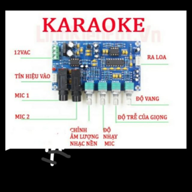 Mạch khuyếch đại âm thanh Karaoke 2 Mic