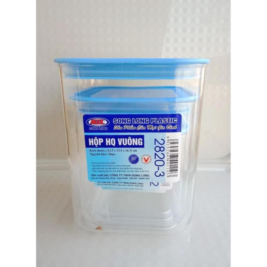 Bộ 3 Hộp Thực Phẩm Hàn Quốc Song Long 2820