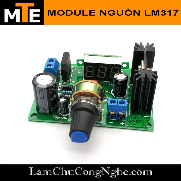 Mạch nguồn hạ áp LM317 hiển thị led 7 thanh có điều chỉnh điện áp Từ 1.25V Đến 30V 2A - Module nguồn