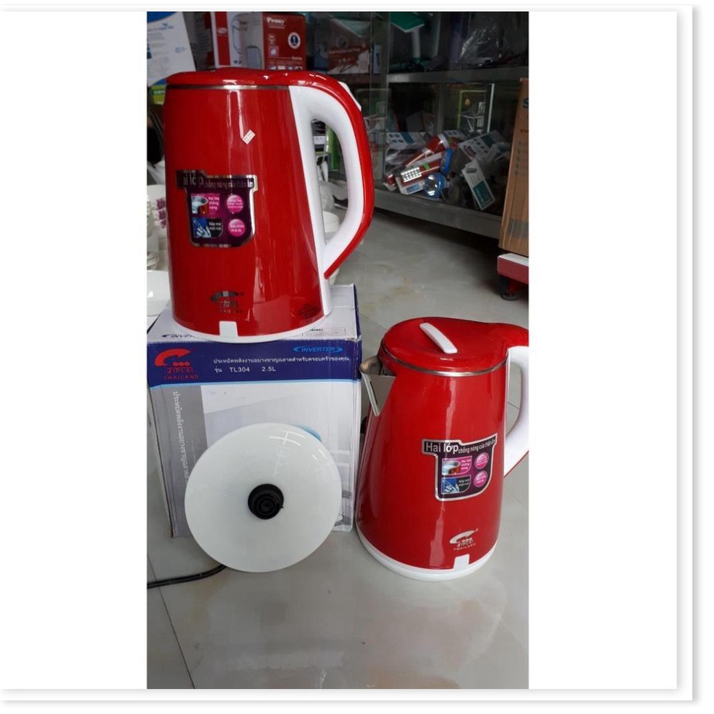 Ấm Siêu Tốc 2 Lớp JipLai Thái Lan 2.5L