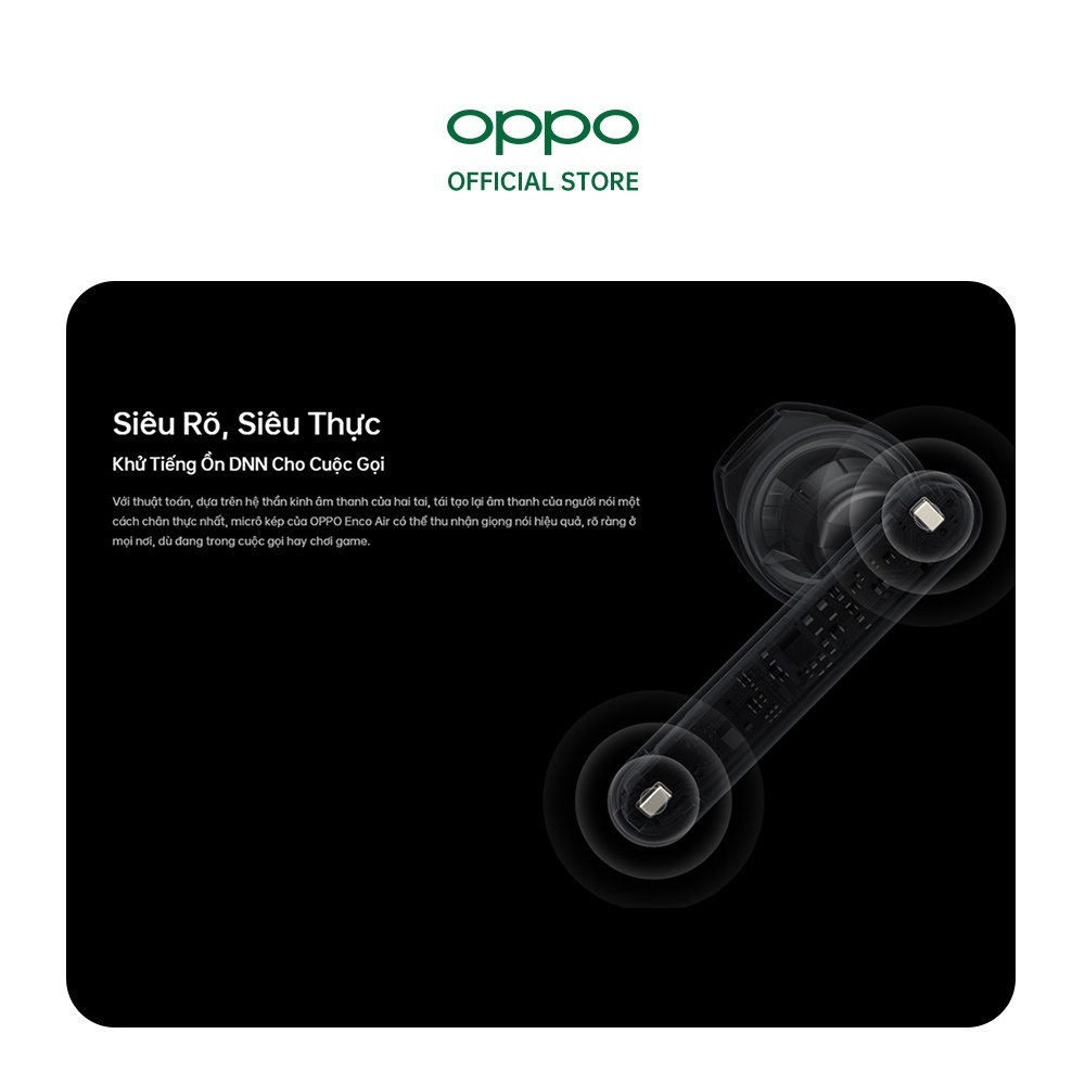 Tai Nghe Không Dây True Wireless OPPO Enco Air | Chống Ồn Chủ Động AI