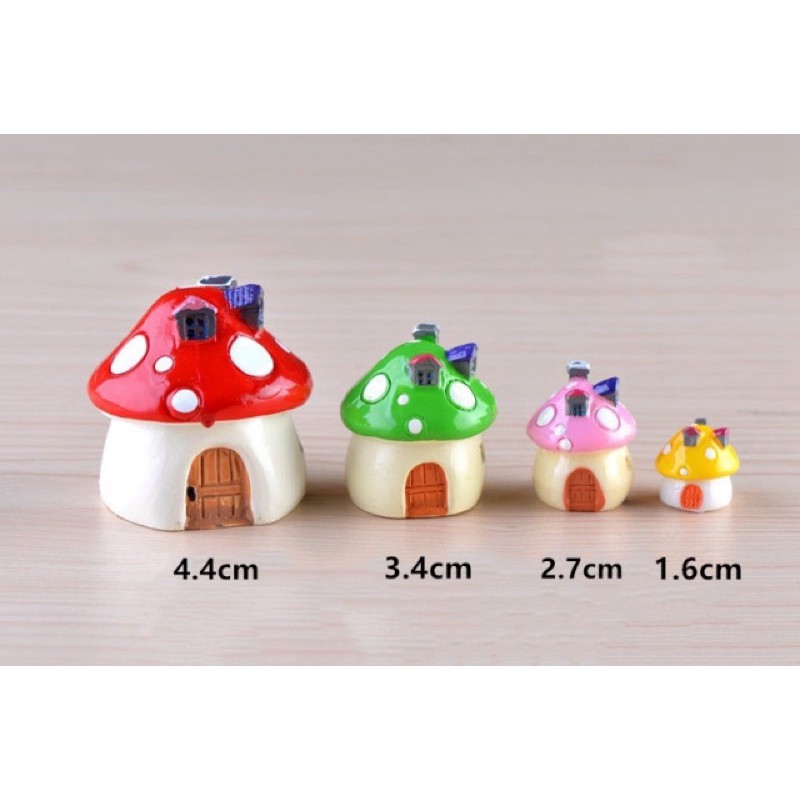 Tiểu cảnh Nhà nấm đủ màu đáng yêu