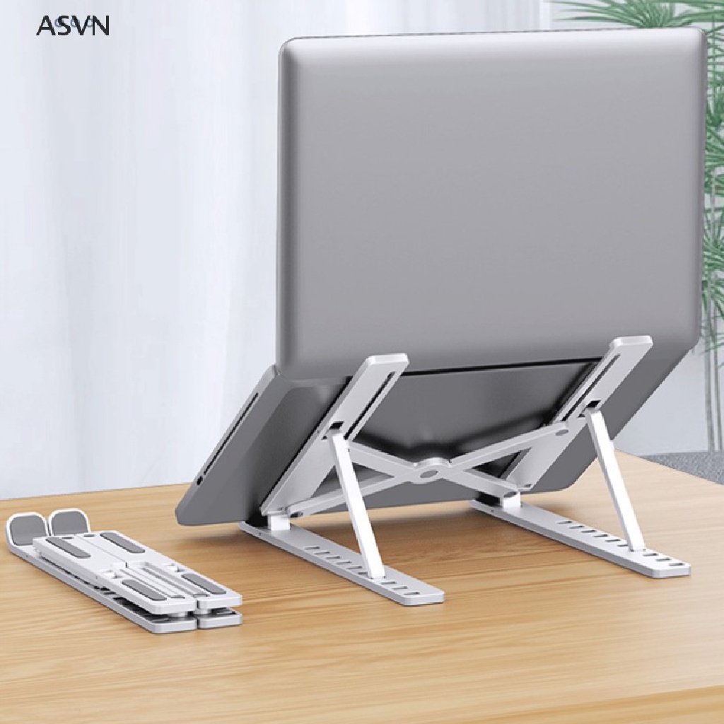 Asvn❤ Giá Đỡ Laptop Bằng Hợp Kim Nhôm Có Thể Gấp Gọn Tiện Dụng