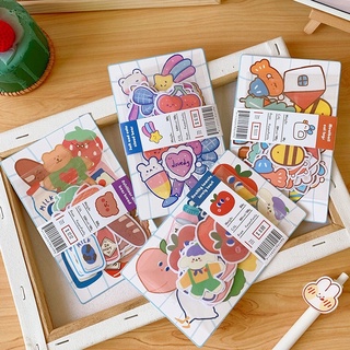 Set sticker trang trí nhật ký, điện thoại, góc học tập hoạ tiết hoạt hình không thấm nước