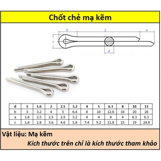 Chốt chẻ mạ D2 (Túi 50)