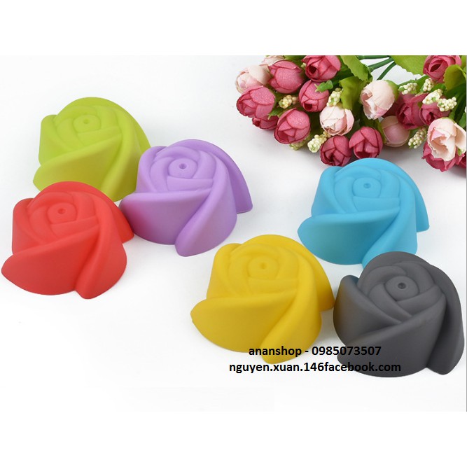 10 Khuôn cupcake silicon 7cm [nhiều hình]