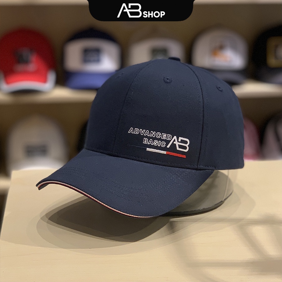 Mũ Lưỡi Trai Nam Advanced Basic Cao Cấp Xanh Navy Phối Chữ AB-30155